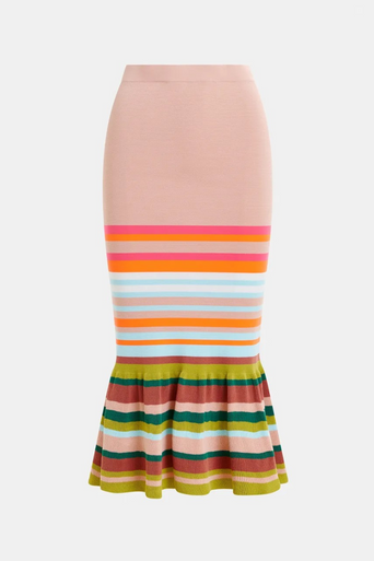 Essentiel Helove Stripe Knit Skirt by itself