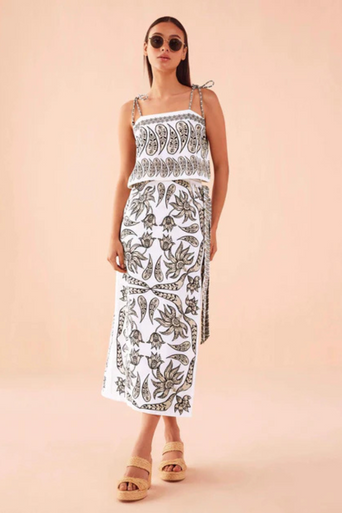 Omika Tillie Tie Shoulder Tank Vivi Sesame front