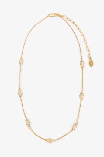 Clare V Petite Pearl Sardine Chain by itself