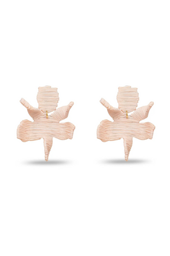 Lele Sadoughi Raffia Paper Lily Earring by itself