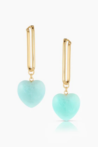 Thatch Gemma Amazonite Earring by itself