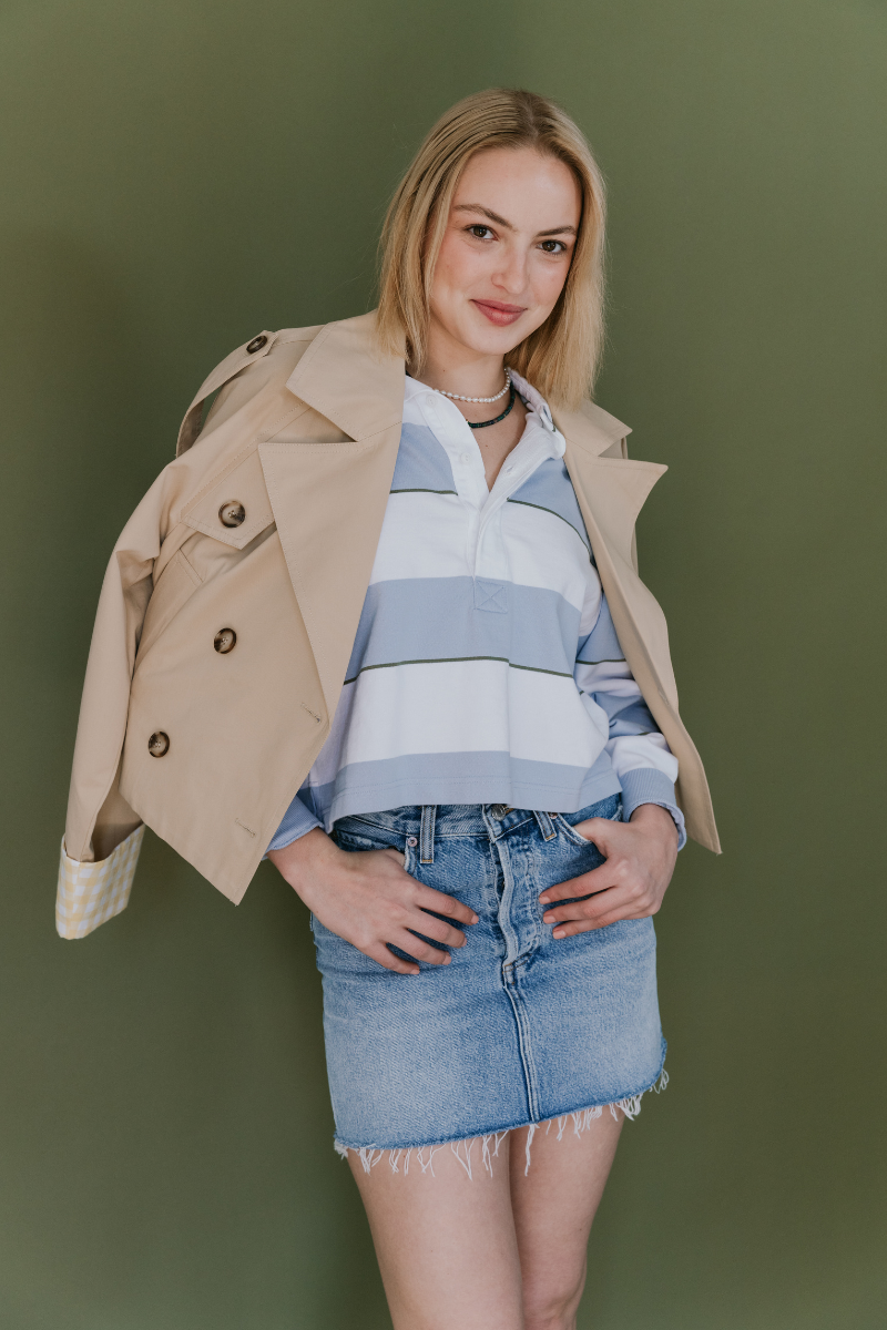 Agolde V Waist Mini Skirt front