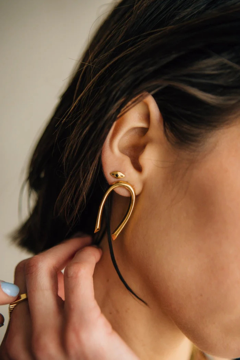 Sierra Winter Sun Child Earring on ear
