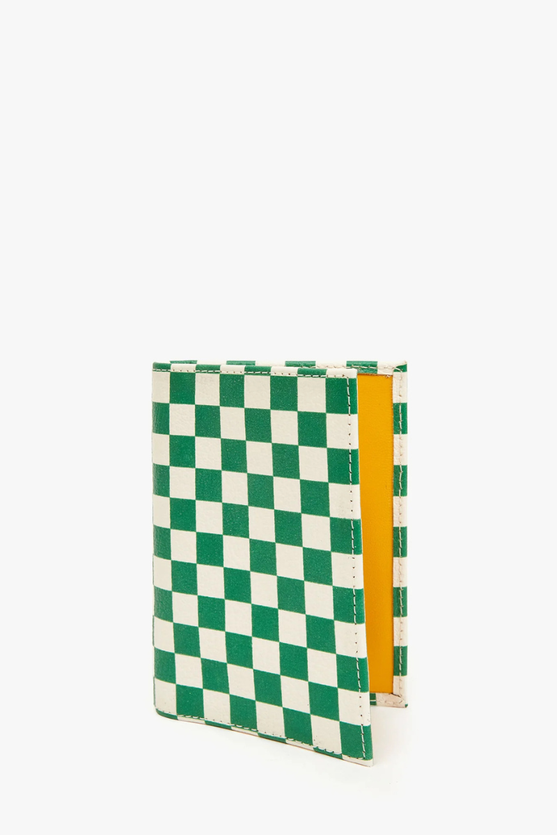 Clare V Passport Sleeve Checker front