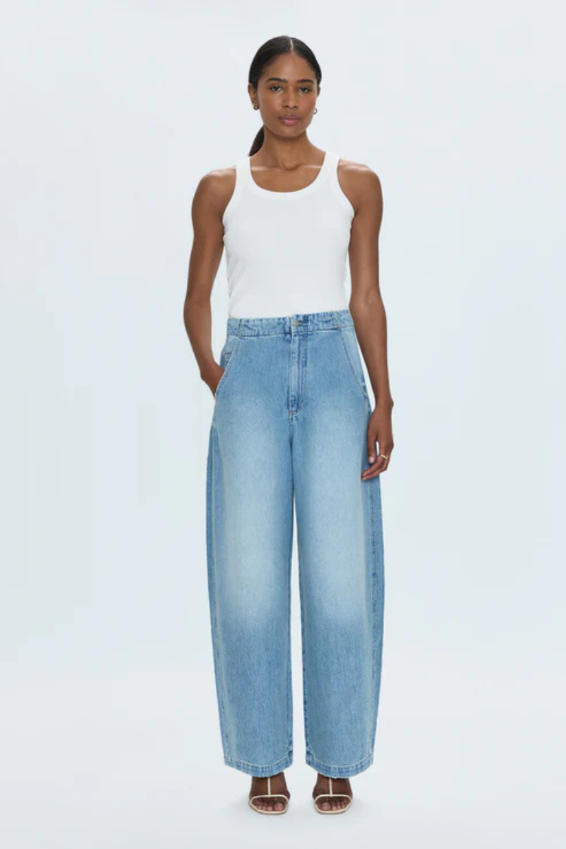 Pistola Lottie Barrel Leg Jean full body front
