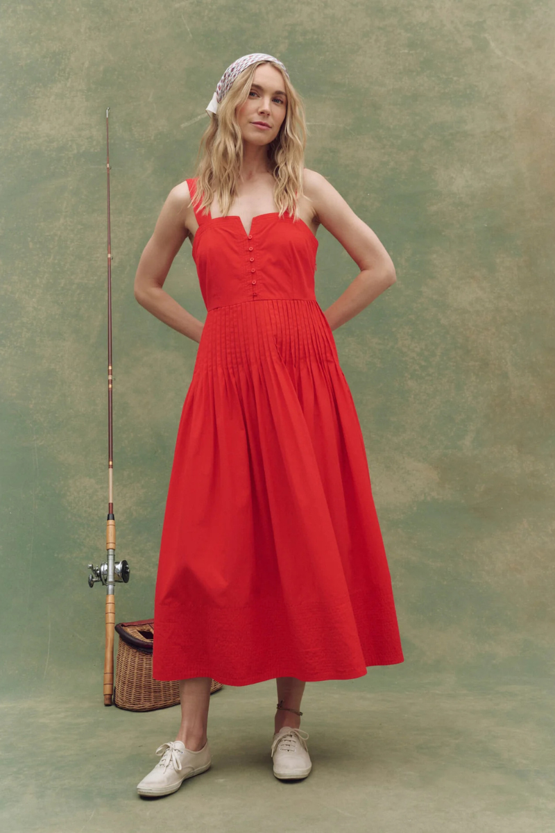 The Great the Day Break Dress Hot Red front