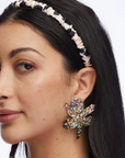 Lele Sadoughi Small Paper Lily Earring on model