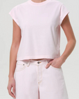 Agolde Bryce Cap Sleeve Tee Cosmos front