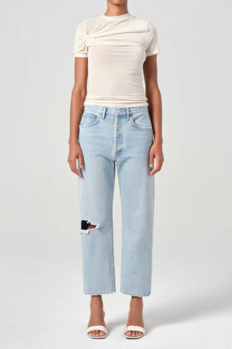 Agolde 90s Crop Mid Rise Loose Straight front