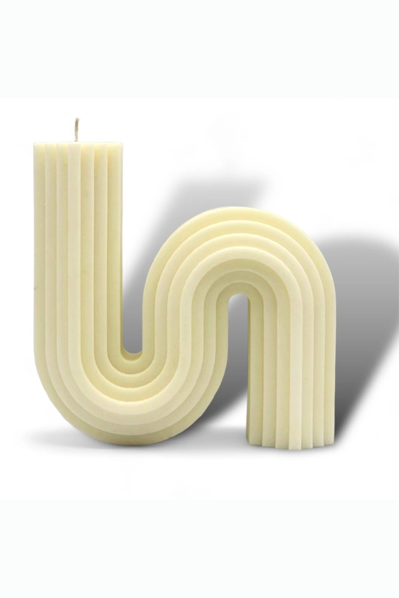 Davie Ocho 70s Candle Beeswax Soy in White full view