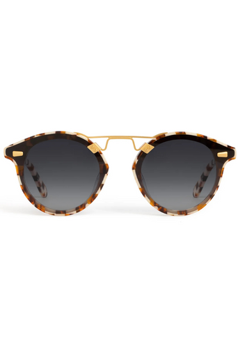 Krewe STL Nylon Caffe 24k Sunglasses front, by itself