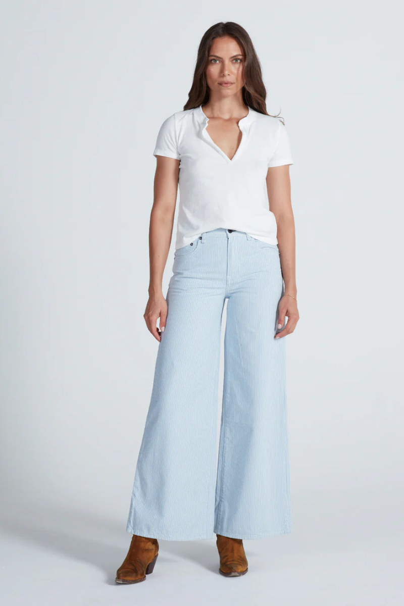 Askk Atomic Wide Leg Stripe Jean full body
