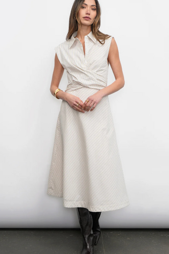 Greylin Lorena Stripe Midi Dress front