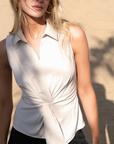 Greylin Rola Textured Sleeveless Top front