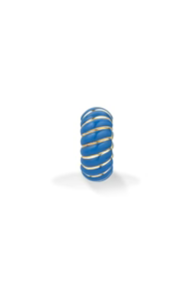 Adina Reyter Cobalt Ceramic Wave Big Bead close up