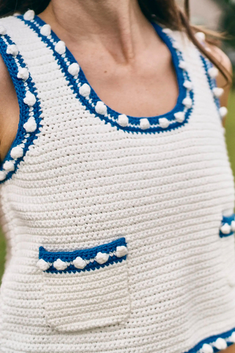 Hunter Bell Clover Sweater Tank close up