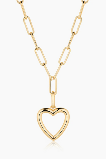 Thatch Open Heart Necklace by itself
