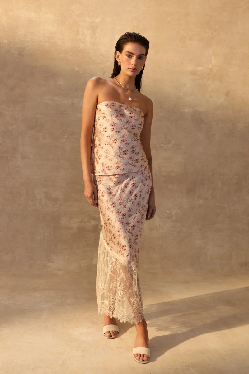 Cami NYC Prima Hammered Strapless Cami full body