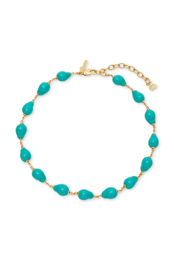 Lele Sadoughi Stone Station Necklace by itself