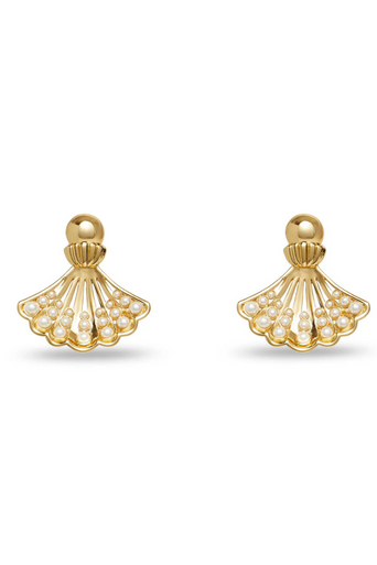 Lele Sadoughi Fan Shell Earring by itself