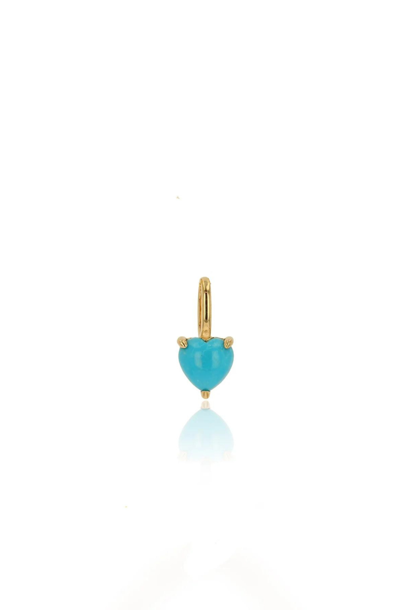Rachel Reid Turquoise Heart Charm by itself