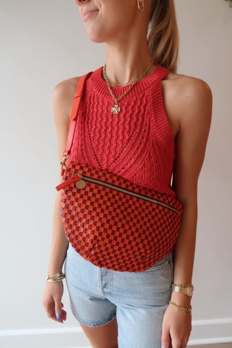 Greylin Jhayna Knit Crochet Halter with bag