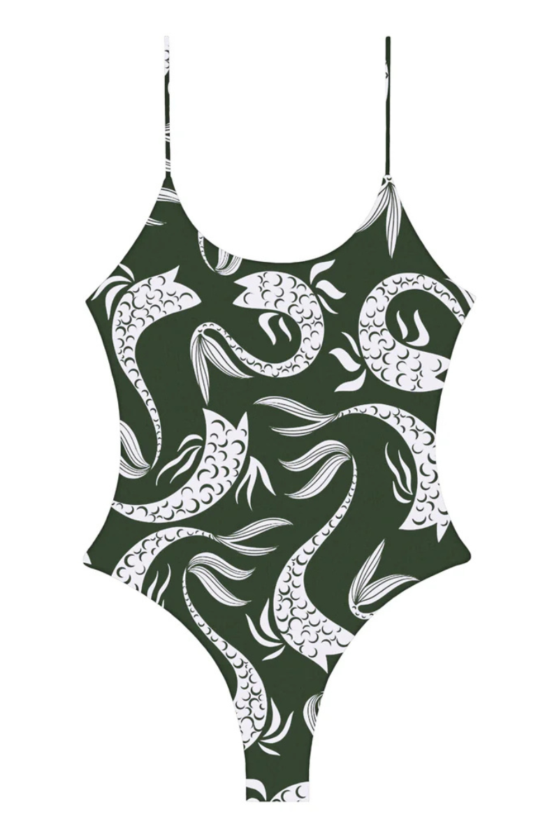 Mikoh Apollo One Piece laid flat (pattern you'll get)