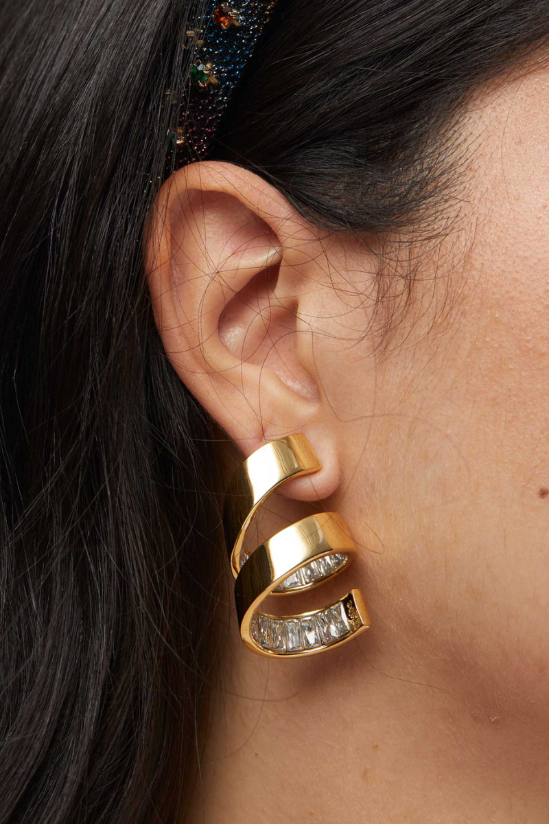 Lele Sadoughi Piroutte Spiral Earring close up