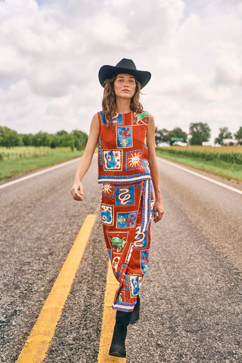Hunter Bell Paloma Wrap Skirt full body