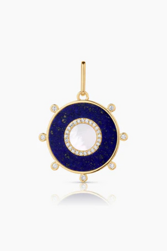 Thatch Soleil Lapis and Mother of Pearl Charm by itself