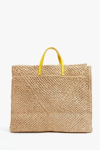 Clare V Summer Simple Tote Raffia front