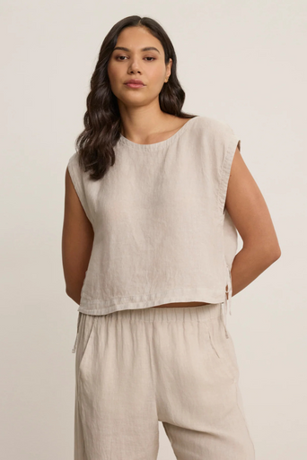 Velvet Tavia Linen Top front