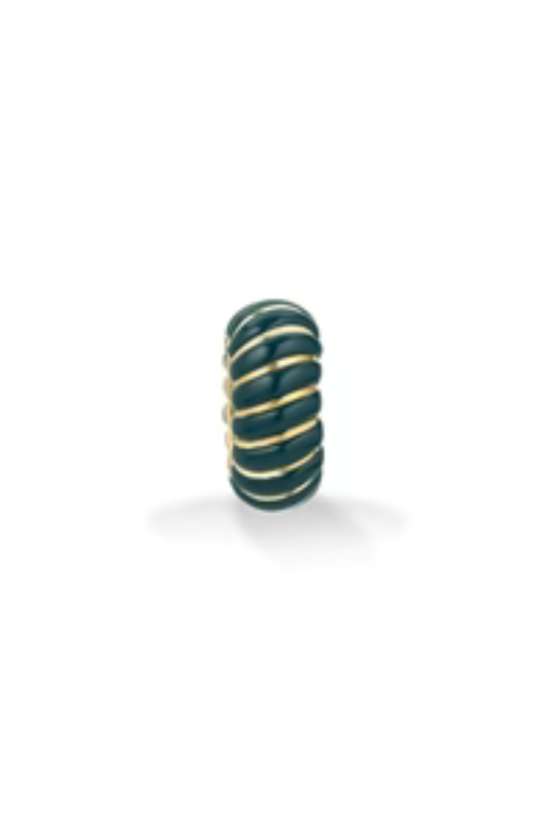 Adina Reyter Green Ceramic Wave Big Bead close up