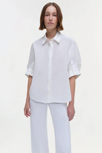Simkhai Gemma Shirt White close up front