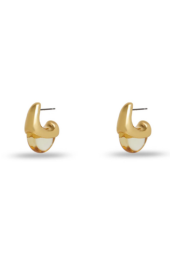 Lele Sadoughi Stone Dome Drop Earring by itself