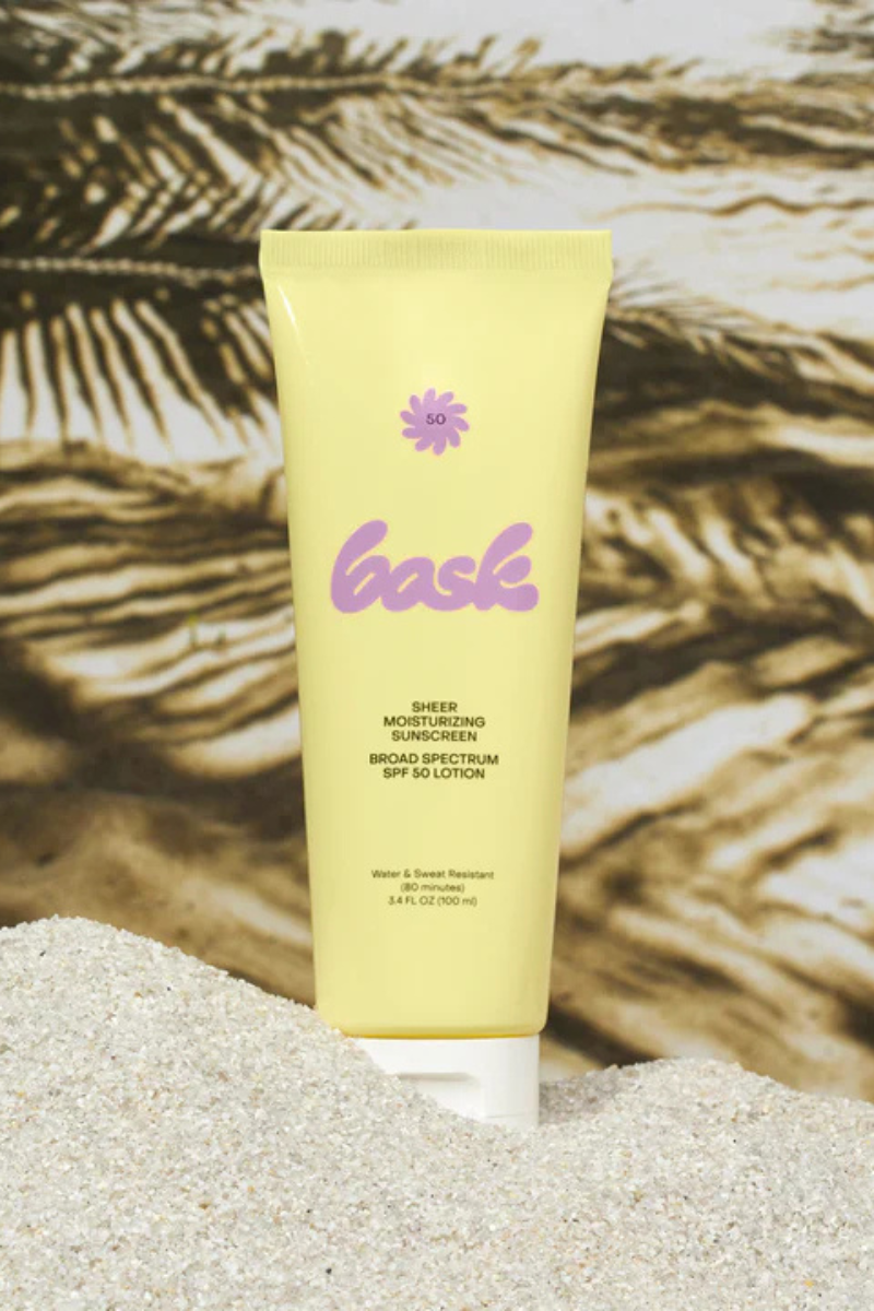 SPF 50 Lotion Sunscreen Travel Size in the sand