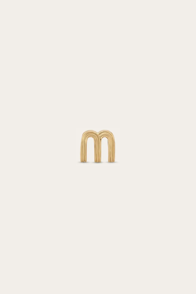 Groovy Initial Mini Bead - Letter M by itself
