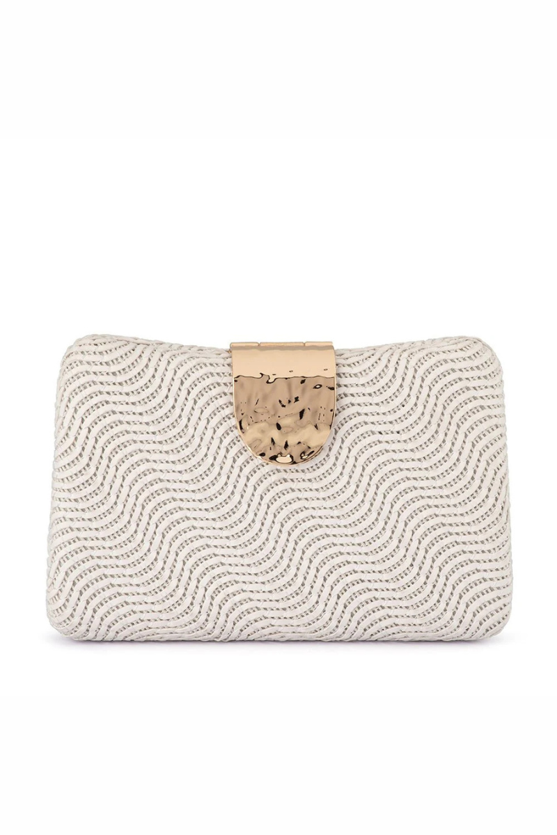 Lindy Woven Clutch front