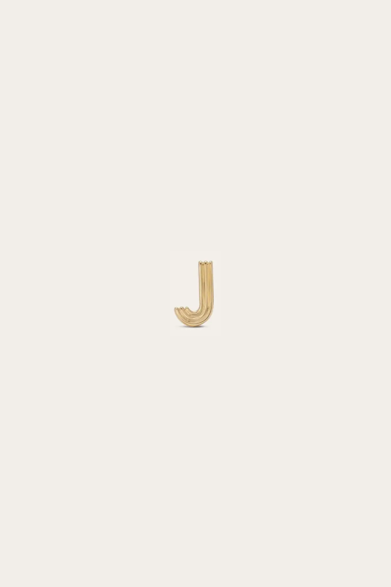 Groovy Initial Mini Bead - Letter J by itself