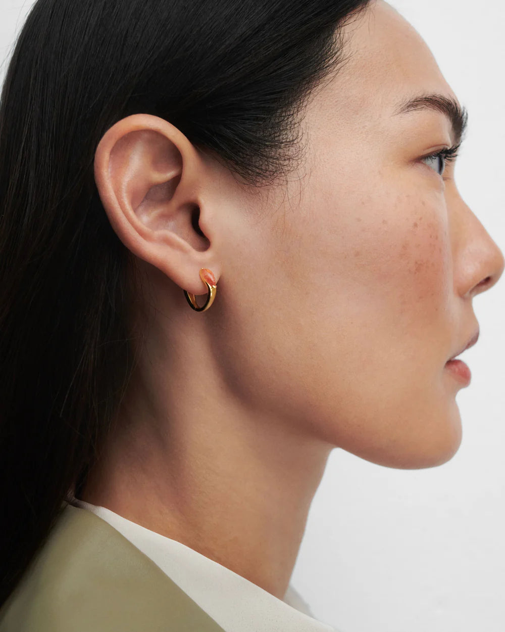 Sunstone Isla Hoops on model