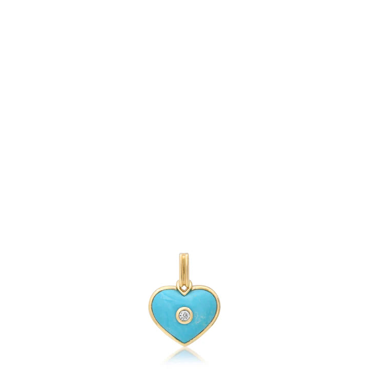 Mini Love Pendant in Turquoise by itself