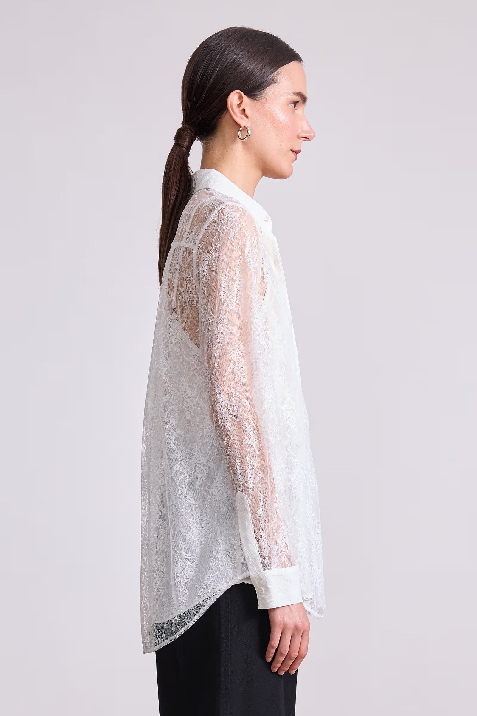 Alva Button Up side view