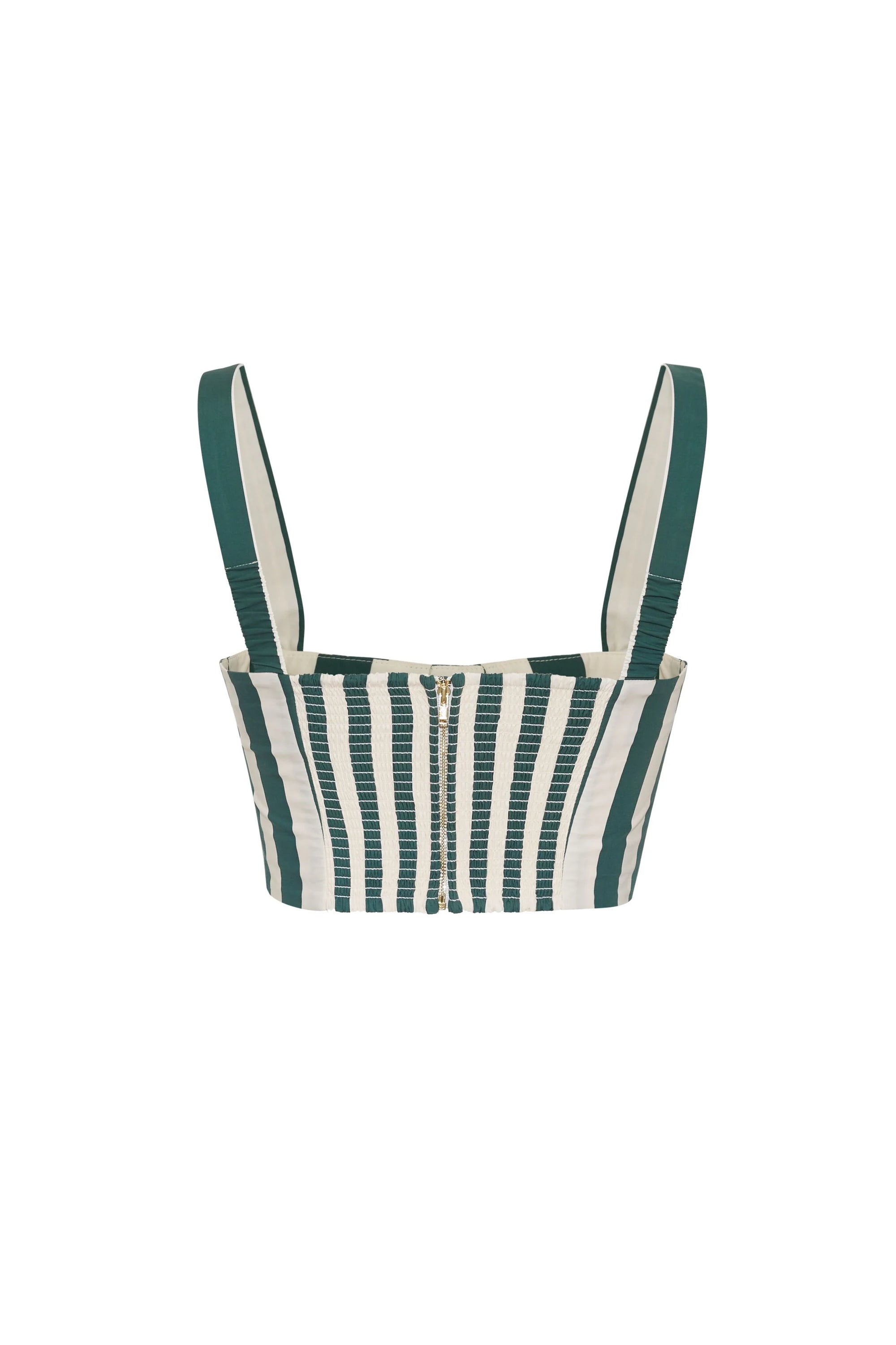 Striped crop top on a white background