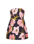 Ines Strapless Mini Dress front view on white background