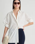 Isolde Button Down front, half pushed behind back