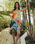 Inez Dress, model on jungle path