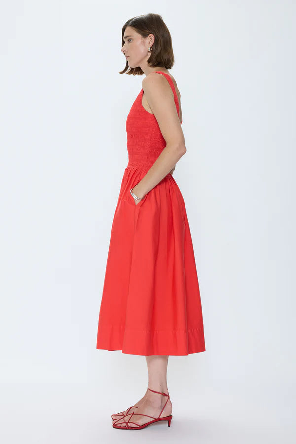 Alessia Mocked Drop Waist Dress full body side