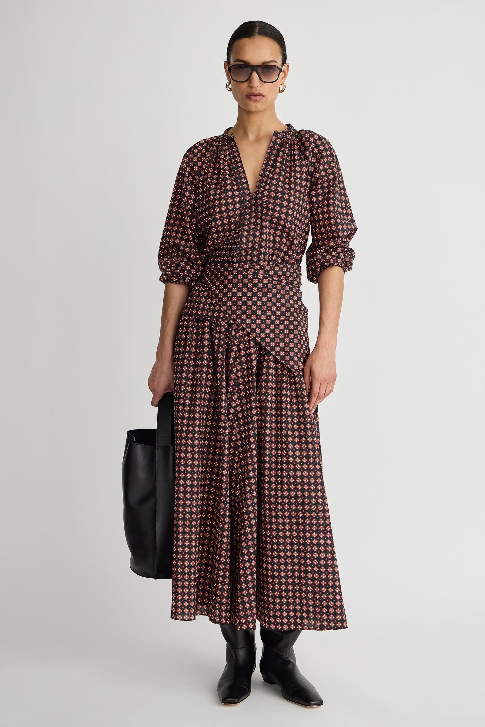 Hanne Tie Maxi Skirt full body front