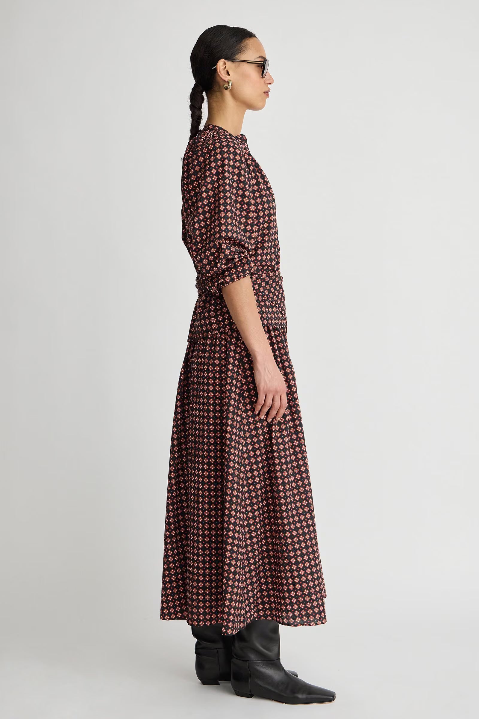 Hanne Tie Maxi Skirt full body side