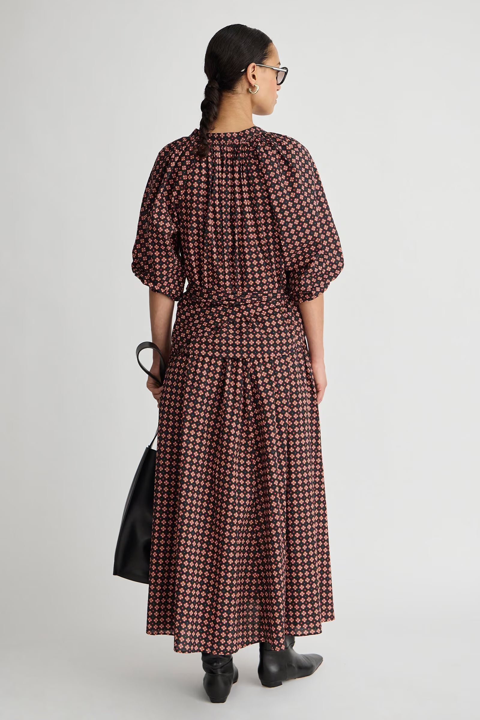 Hanne Tie Maxi Skirt full body back
